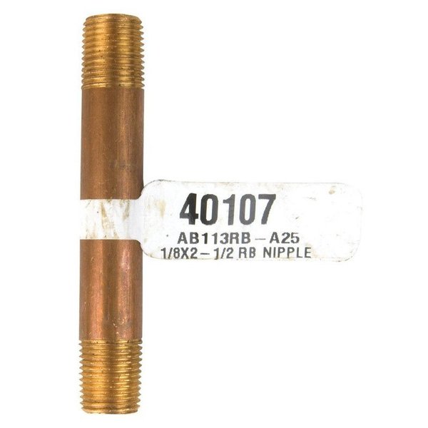 Jmf Nipple 1/8"X2.5"Rbrs 40107